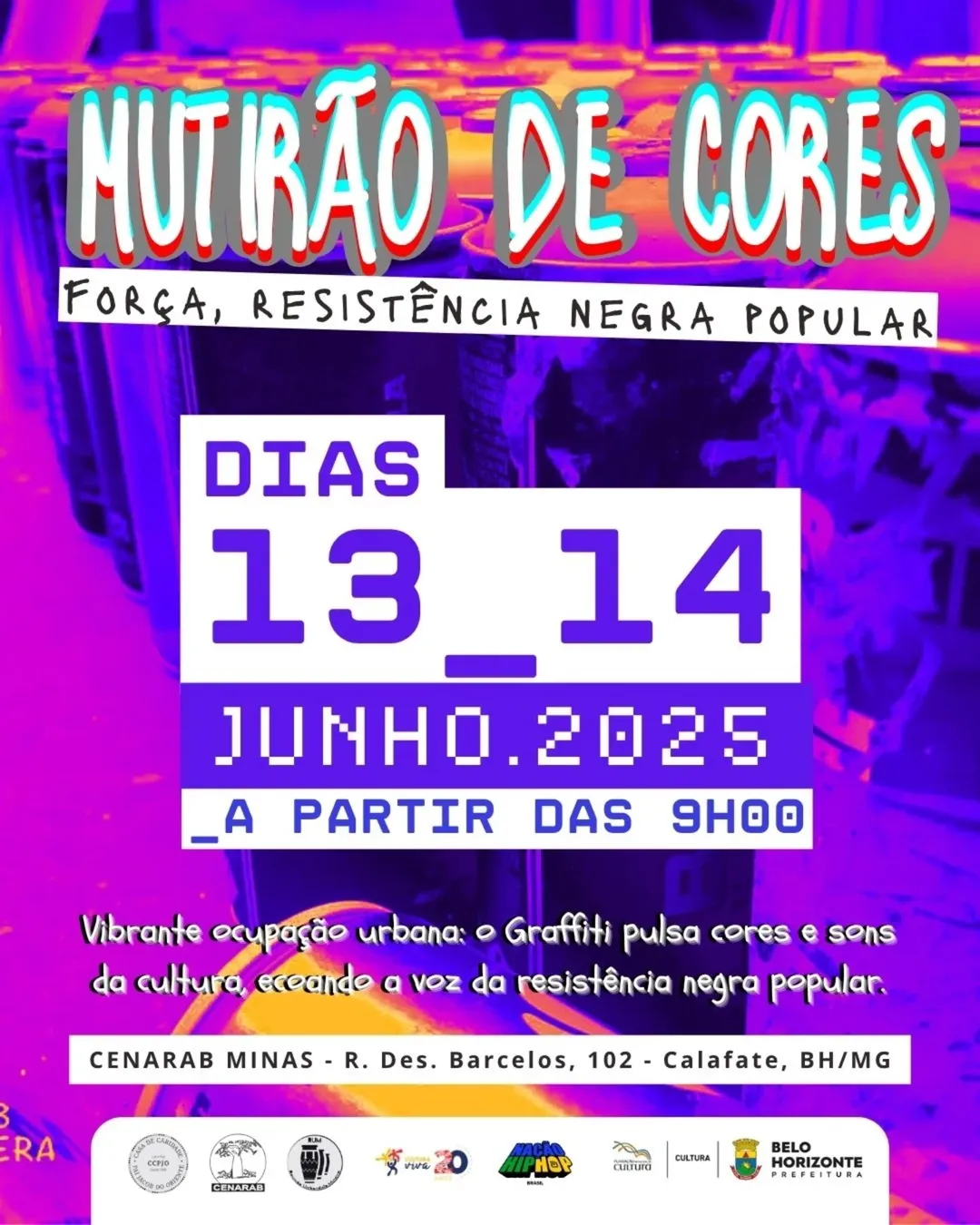 "MUTIRÃO DE CORES" CELEBRA FORÇA E RESISTÊNCIA NEGRA POPULAR EM BELO HORIZONTE COM AMPLO APOIO INSTITUCIONAL