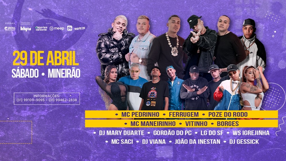 Festival do Samba ao Funk agita o Mineirão neste sábado