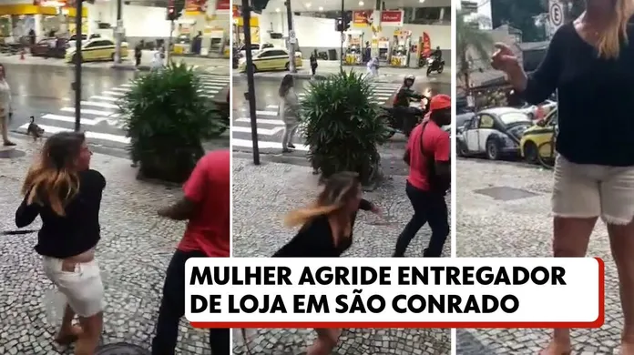 RJ: ex-atleta de vôlei agride entregador usando coleira de cachorro