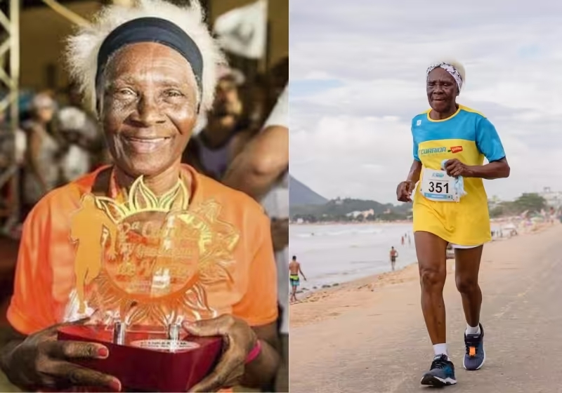Vovó corredora esbanja fôlego aos 96 anos! “Muito arroz e feijão”