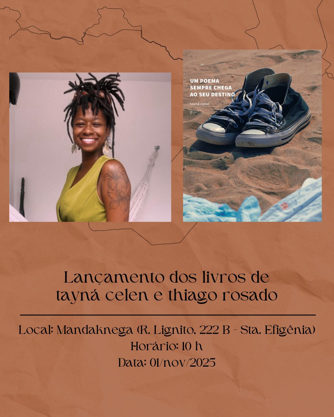 Lançamento dos livros de Tayná Celen e Thiago Rosado